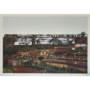 JR SIGNED PRINT IN KIBERA SLUM, KENYA