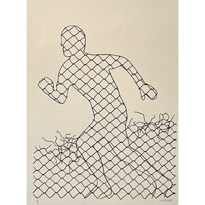 ICY AND SOT WIRE FENCE MAN SIGNED SCREEN PRINT ICY AND SOT WIRE FENCE MAN SIGNED SCREEN PRINT