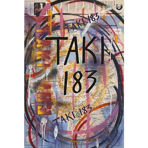 TAKI 183 HAND PAINTED SUBWAY MAP TAKI 183 HAND PAINTED SUBWAY MAP