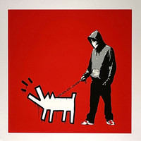BANKSY/WEST COUNTRY PRINCE CHOOSE YOUR WEAPON RED PRINT