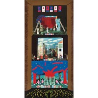 HOCKNEY PARADE METROPOLITAN OPERA  1982 LARGE PANEL