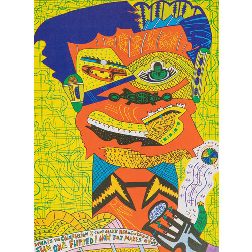 KARL WIRSUM SIGNED PRINT WHAT'S THE COINFUSION