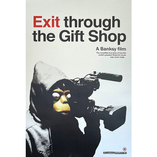 BANKSY EXIT THROUGH THE GIFT SHOP POSTER (MONKEY WITH CAMERA) BANKSY EXIT THROUGH THE GIFT SHOP POSTER (MONKEY WITH CAMERA)