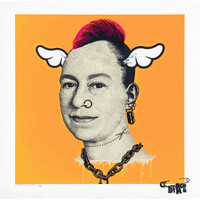 MORE PUNK THAN YOU PUNK ORANGE QUEEN D*FACE SIGNED