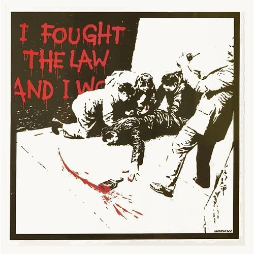 BANKSY/WEST COUNTRY PRINCE  I FOUGHT THE LAW PRINT