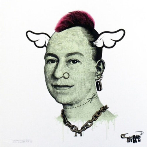 MORE PUNK THAN YOU PUNK WHITE QUEEN D*FACE SIGNED