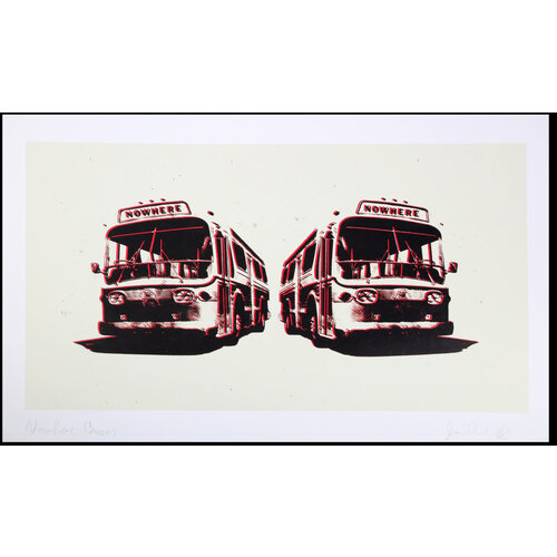 JAMIE REID SIGNED PRINT NOWHERE BUSES JAMIE REID SIGNED PRINT NOWHERE BUSES