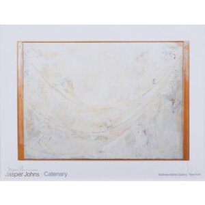 JASPER JOHNS SIGNED CATENARY EXHIBITION POSTER