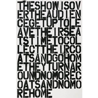 CHRISTOPHER WOOL UNTITLED (THE SHOW IS OVER) POSTER