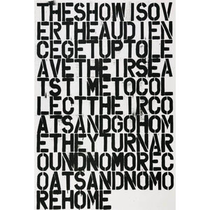 CHRISTOPHER WOOL UNTITLED (THE SHOW IS OVER) POSTER CHRISTOPHER WOOL UNTITLED (THE SHOW IS OVER) POSTER