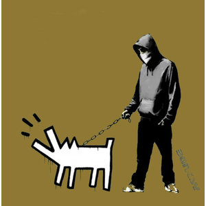 BANKSY / THE WEST COUNTRY PRINCE CHOOSE YOUR WEAPON OLIVE PRINT