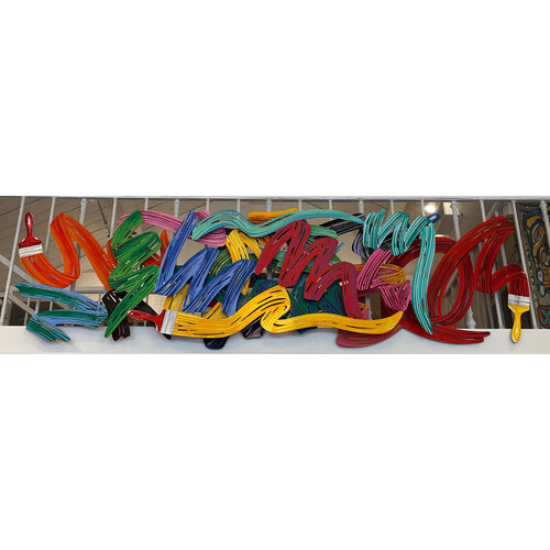 SIGNED GERSTEIN SCULPTURE BRUSH STROKE COLORS