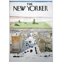 STEINBERG VIEW OF THE WORLD FROM 9TH AVENUE (THE NEW YORKER 1976) POSTER