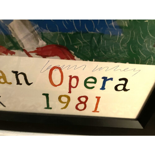 HOCKNEY PARADE METROPOLITAN OPERA 1981 SIGNED FRAMED POSTER