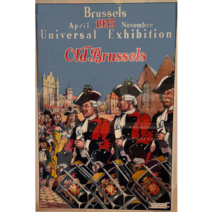 BRUSSELS 1935  EXHIBITION OLD BRUSSELS POSTER