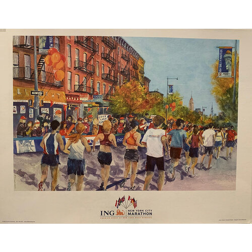 NYC MARATHON 2008 TRUMBULL POSTER NYC MARATHON 2008 TRUMBULL POSTER