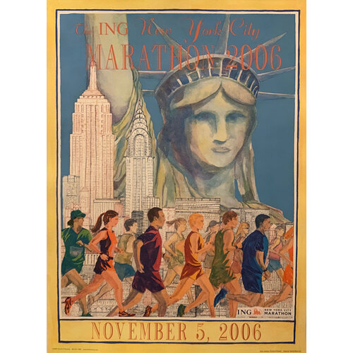 NYC MARATHON 2006 TRUMBULL POSTER NYC MARATHON 2006 TRUMBULL POSTER