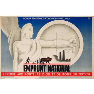 Carlu, Jean JEAN CARLU SIGNED EMPRUNT NATIONAL POSTER