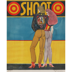 Lindner, Richard SHOOT SIGNED LINDNER 1969 LITHOGRAPH