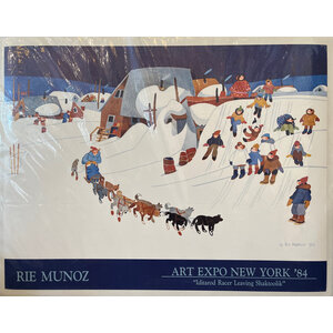 RIE MUNOZ ART EXPO NEW YORK 1984 IDITAROD POSTER