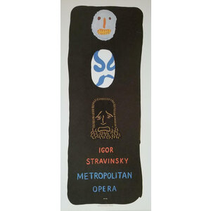 HOCKNEY SIGNED METROPOLITAN OPERA STRAVINSKY  LITHOGRAPH