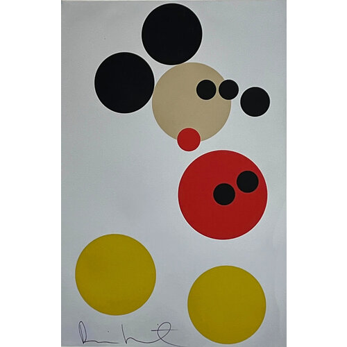 DAMIEN HIRST SIGNED MICKEY MOUSE PRINT (GREY) DAMIEN HIRST SIGNED MICKEY MOUSE PRINT (GREY)