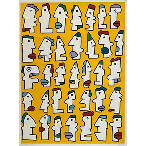 THIERRY NOIR SIGNED AN AFTERNOON IN WIMBLEDON PRINT THIERRY NOIR SIGNED AN AFTERNOON IN WIMBLEDON PRINT