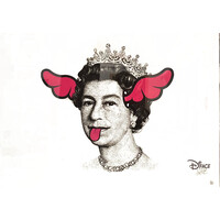 DOG SAVE THE QUEEN D*FACE SIGNED PRINT
