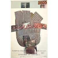 SMITHSONIAN 1976 EXHIBIT NATIONAL COLLECTION OF FINE ARTS  RAUSCHENBERG SIGNED POSTER