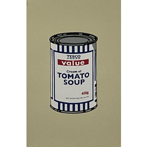 BANKSY / THE WEST COUNTRY PRINCE TESCO TOMATO SOUP CAN (SINGLE) PRINT BEIGE