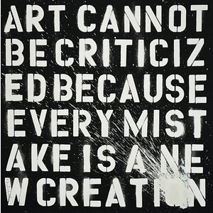 Mr. Brainwash MR. BRAINWASH SIGNED ART CANNOT BE CRITICIZED WHITE SPLATTER PRINT