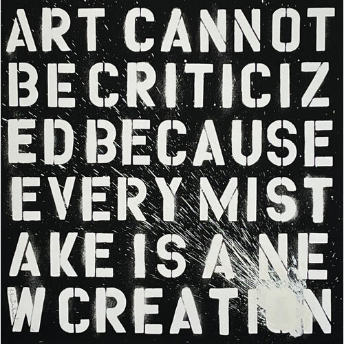 Mr. Brainwash MR. BRAINWASH SIGNED ART CANNOT BE CRITICIZED WHITE SPLATTER PRINT Mr. Brainwash MR. BRAINWASH SIGNED ART CANNOT BE CRITICIZED WHITE SPLATTER PRINT