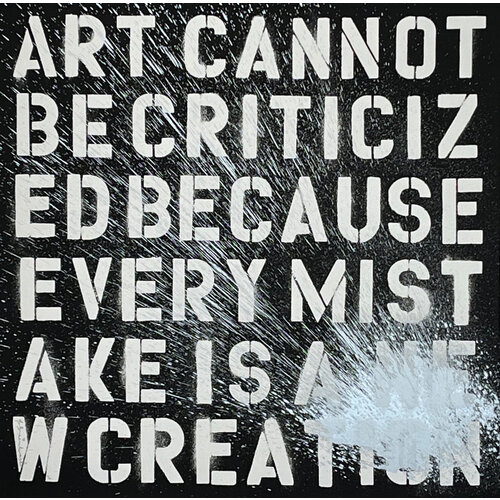 Mr. Brainwash MR. BRAINWASH SIGNED ART CANNOT BE CRITICIZED SILVER SPLATTER PRINT Mr. Brainwash MR. BRAINWASH SIGNED ART CANNOT BE CRITICIZED SILVER SPLATTER PRINT