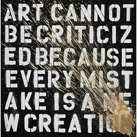 MR. BRAINWASH SIGNED ART CANNOT BE CRITICIZED GOLD SPLATTER PRINT