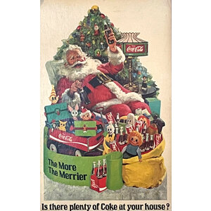 COCA-COLA CHRISTMAS SIGN THE MORE THE MERRIER