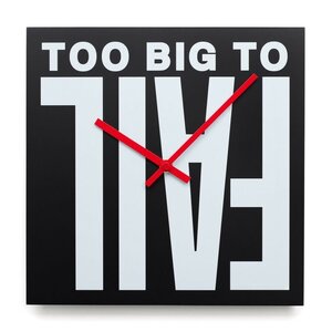 BARBARA KRUGER TOO BIG TO FAIL WALL CLOCK