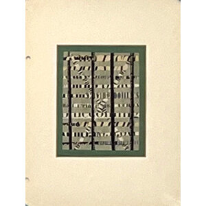 WILLIAM FREDERICKSEN SIGNED COLLAGE UNTITLED (GREEN & BLACK ABSTRACT)