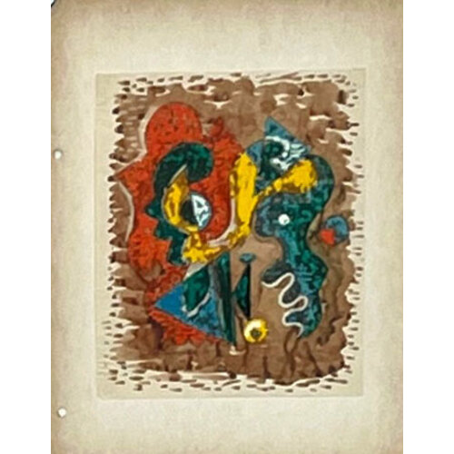 WILLIAM FREDERICKSEN SIGNED WATER COLOR & INK DRAWING UNTITLED (TWO FIGURES) WILLIAM FREDERICKSEN SIGNED WATER COLOR & INK DRAWING UNTITLED (TWO FIGURES)