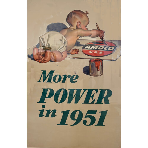 AMOCO MORE POWER IN 1951 POSTER AMOCO MORE POWER IN 1951 POSTER