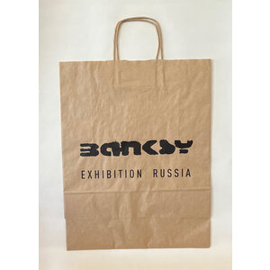 BANKSY EXHIBITION RUSSIA PAPER SHOPPING BAG
