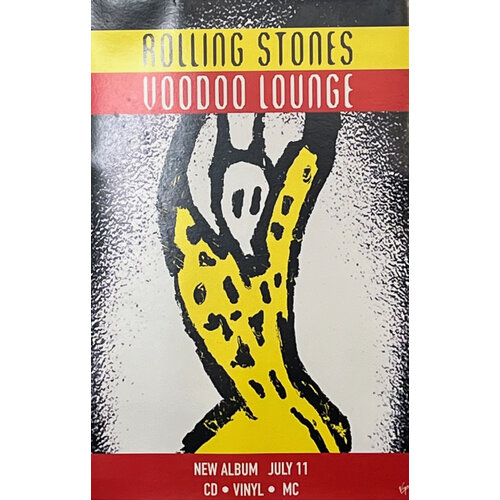 POSTER ADVERTISING RELEASE OF ROLLING STONES' VOODOO LOUNGE ALBUM POSTER ADVERTISING RELEASE OF ROLLING STONES' VOODOO LOUNGE ALBUM