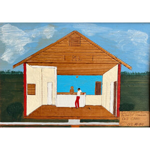 REV. J. F. SIMMONS SIGNED PAINTING DR. S. CARE (GULLAH)