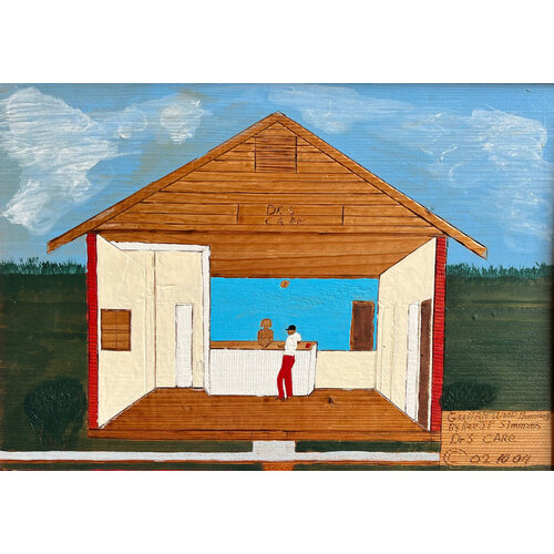 REV. J. F. SIMMONS SIGNED PAINTING DR. S. CARE (GULLAH) REV. J. F. SIMMONS SIGNED PAINTING DR. S. CARE (GULLAH)