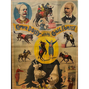 CLOWN DOLLY WITH HIS COMIC FAMILY CIRCUS POSTER