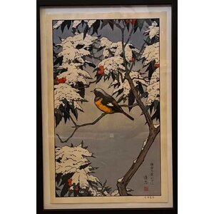 TOSHI YOSHIDA SIGNED BIRDS OF THE SEASONS - WINTER PRINT