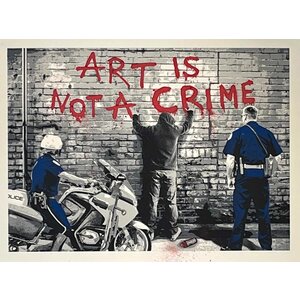 Mr. Brainwash MR. BRAINWASH ART IS NOT A CRIME (POLICE) SIGNED PRINT