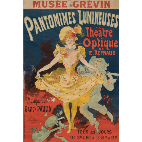 MUSEE GREVIN, PANTOMIMES LUMINEUSES, THEATRE OPTIQUE DE E. REYNAUD LITHOGRAPH MUSEE GREVIN, PANTOMIMES LUMINEUSES, THEATRE OPTIQUE DE E. REYNAUD LITHOGRAPH