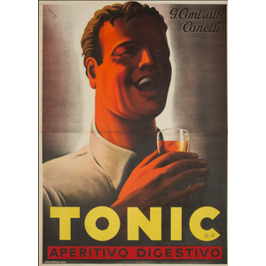 G. CONTRATTO CANELLI TONIC APERITIVO DIGESTIVO POSTER