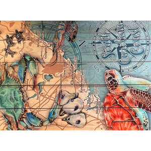 SOUTH CAROLINA COAST WOOD MAP