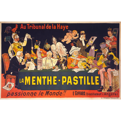 LA MENTHE - PASTILLE CIRCA 1903 POSTER FRAMED LA MENTHE - PASTILLE CIRCA 1903 POSTER FRAMED